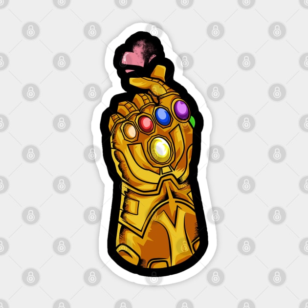 infinity gauntlet snap broken heart parody Sticker by daizzy